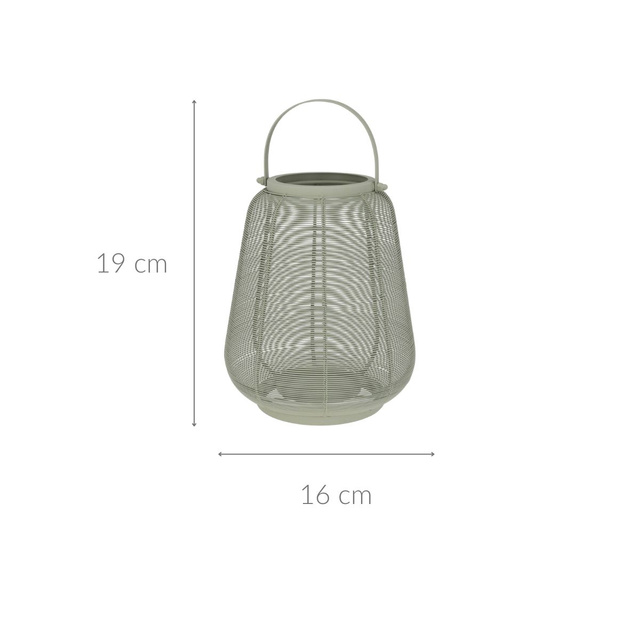 Felinar metalic cu maner, 16 x 19 cm