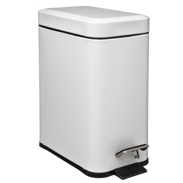 Coș de gunoi cu pedala, Alb, 5 L, Five