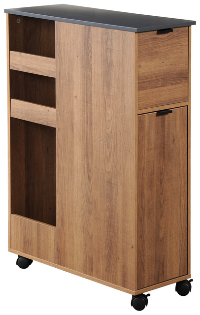 Carucior de bucatarie cu cos de gunoi, rustic, KESPER