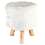 Taburet FUR WHITE