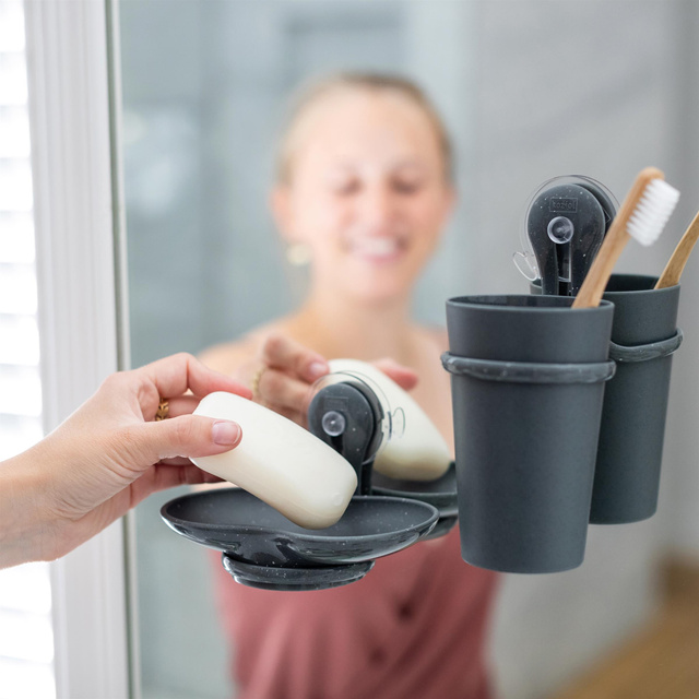 Cana de baie LOOP cu mânere, KOZIOL, alb reciclat