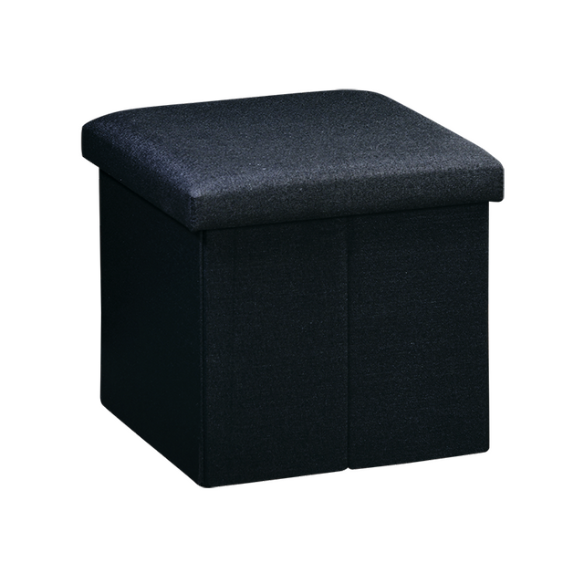 Taburet cu depozitare, imitatie de in, 38 x 38 cm