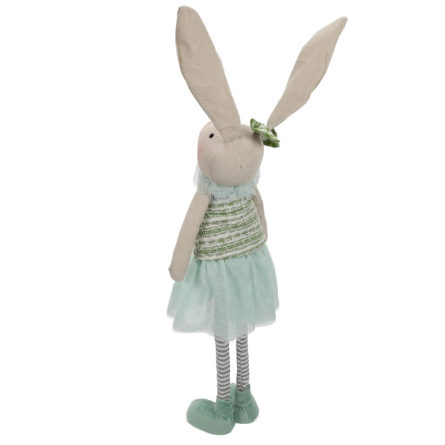 Figurina decorativa de iepure cu picioare extensibile, 85 cm