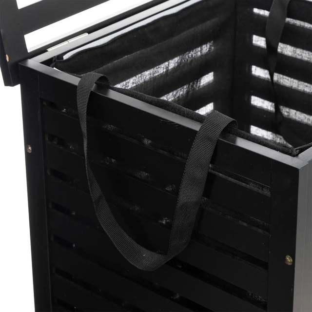 Coș pentru rufe Sicela din bambus, 40 x 40 x 58 cm