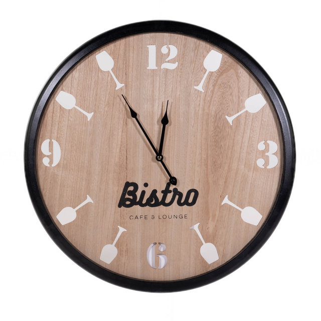Ceas de perete BISTRO, 60 cm, lemn