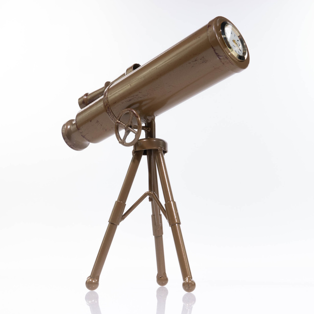 Ceas pentru living TELESCOP, metal, 23 cm