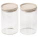 Set două recipiente de depozitare din sticlă, 10 x 15 cm, Kesper