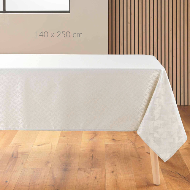 Fata de masă jacquard cu model metalic, AZULINE, 140 x 250 cm