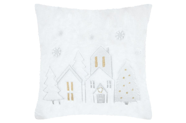 Perna de Crăciun HOHOHO, pufoasă, 45 x 45 cm