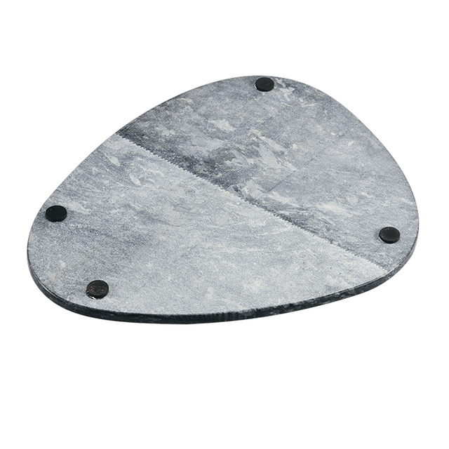 Farfurie de servire din marmura slefuita, 25 x 25 cm