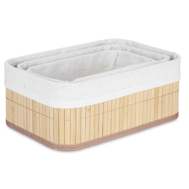 Set 3 coșuri pentru cosmetice de baie, 3 dimensiuni diferite