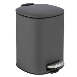 Cos de gunoi ALASSIO cu pedala si functie Easy-Close, 5 L, gri, Wenko