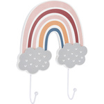 Umeraș pentru haine pentru copii Curcubeu și nori, 20 x 4,5 x 26,5 cm