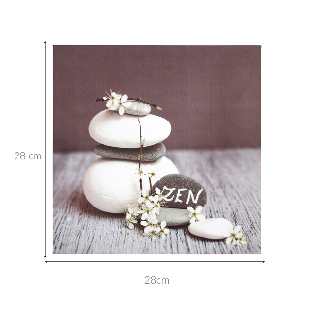 Pictura pe perete ZEN, 28 x 28 cm, morman de pietre