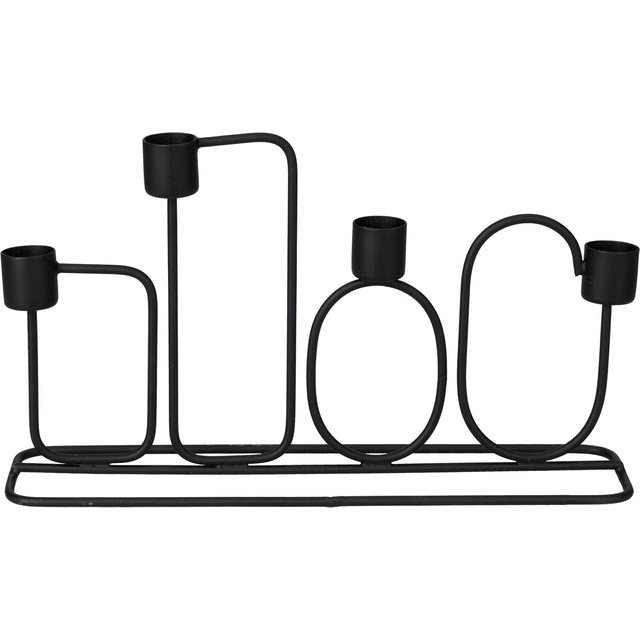 Sfeșnic cu modele geometrice, 27 x 16 cm