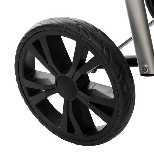 Carucior de cumparaturi pe roti stabile, gri, 46 l