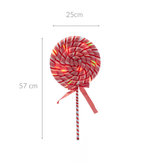 Decorațiune luminoasă în formă de acadea, 25 x 57 cm