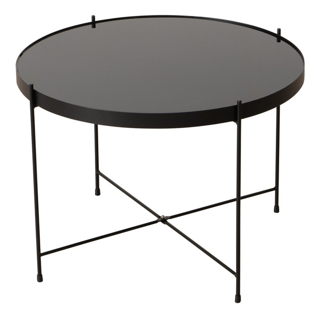 Masa metalica cu blat din sticla, SHERIN, 40 cm