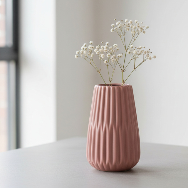 Vază ceramică ESKO, pictată manual, 17 cm, model 2