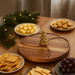 Placă rotundă pentru servirea aperitivelor NEVESSA, brad decorativ, lemn de acacia, Ø 28 cm