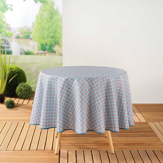 Față de masă rotundă ALIANOR din poliester, Ø 180 cm