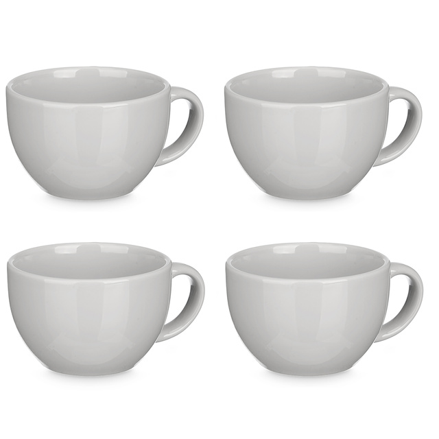 Set 4 boluri gri pentru supa, 480 ml