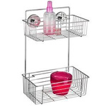 Raft de baie BARI pentru duș, Vacuum-Loc - 2 niveluri, WENKO, argintiu