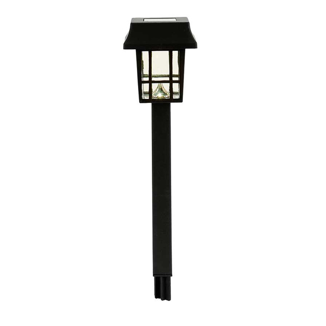 Lampa solara de gradina LED tip felinar, inaltime 26 cm