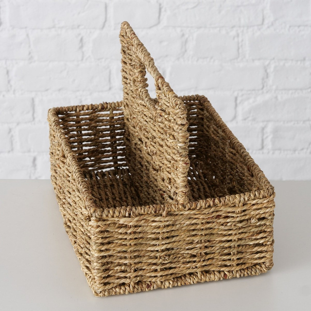 Coș iarbă de mare Elstra, două compartimente, 20 x 30 x 21 cm