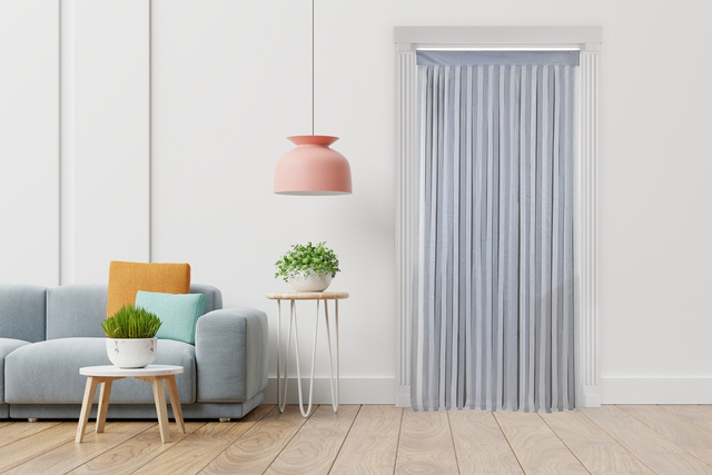 Perdeă pentru ușa cu benzi, 90 x 200 cm, gri