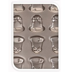 Tava de copt de Craciun, non-stick, in forma de clopotei, 35 x 26 cm