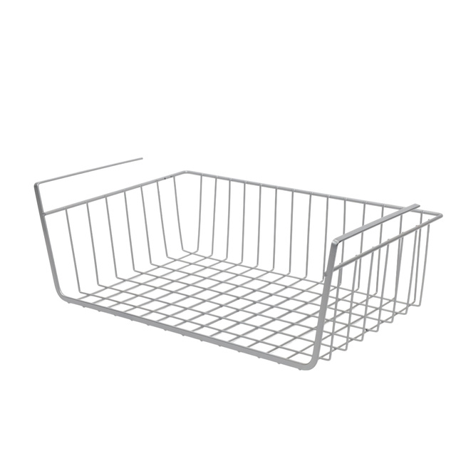 Coș suspendat pentru fructe, metalic, gri deschis, 40 x 25,5 x 14,3 cm