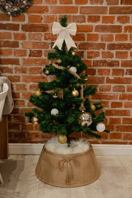 Set de decorațiuni pentru Crăciun din plastic 8 buc, auriu, alb, Ø 7 cm