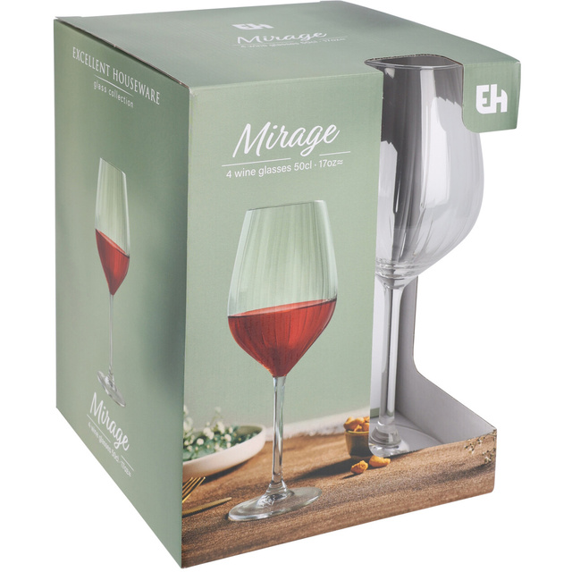 Set pahare de vin, 500 ml, 4 buc.