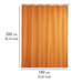 Cortină de duș, textilă, 180x200 cm, WENKO, portocalie