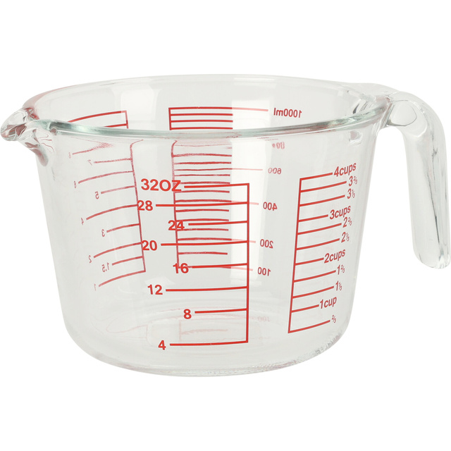 Cană de măsurat LUNU, sticlă, 1 l