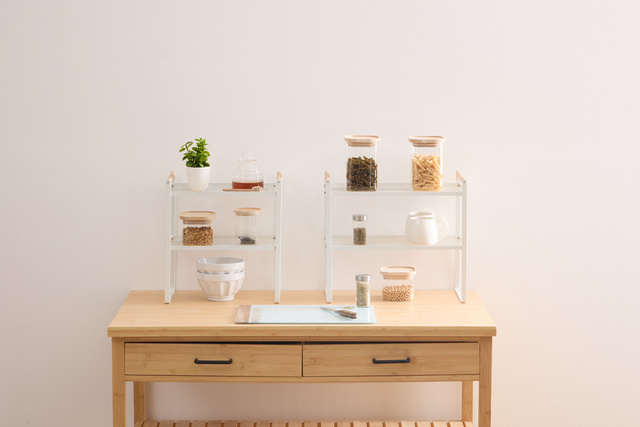 Raft metalic pentru blatul de bucătărie BALM, 33 x 21 x 37,5 cm