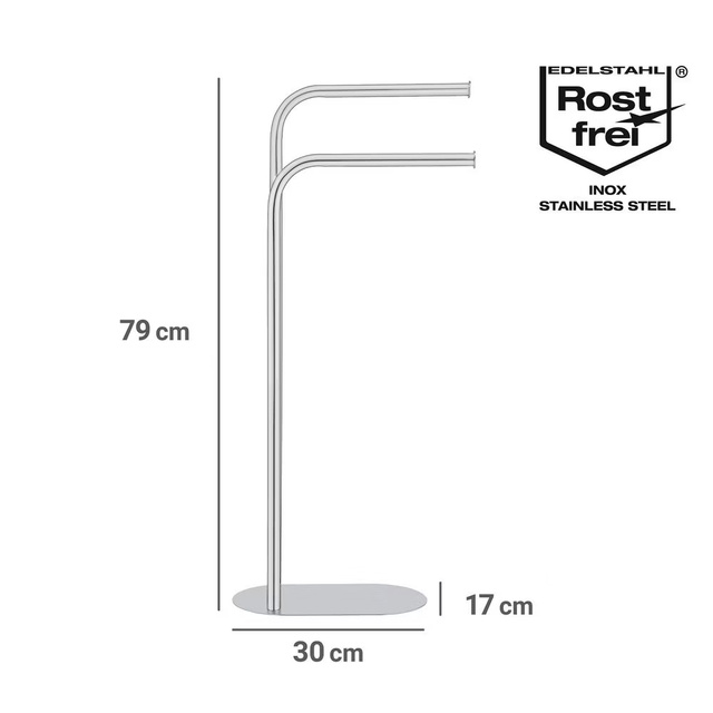 Suport metalic pentru prosoape LEVANTE, înălțime 79 cm