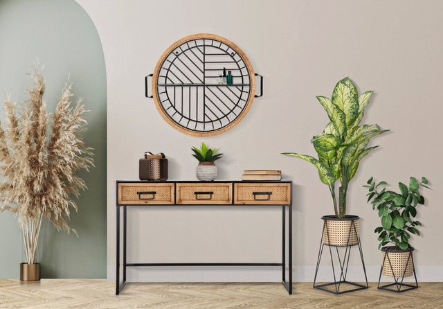 Suporturi metalice  ghiveci, model impletitura vieneza, 2 buc.