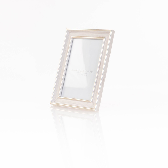Ramă foto, imitație de lemn alb, 24 x 29 cm