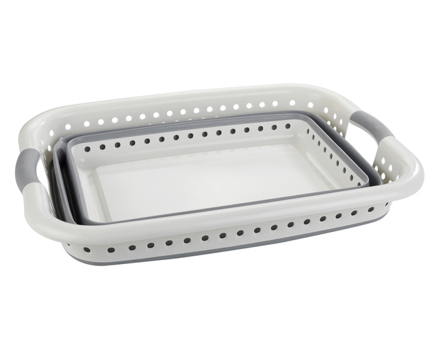 Coș de rufe, recipient pliabil din plastic cu 2 mânere - 38 l