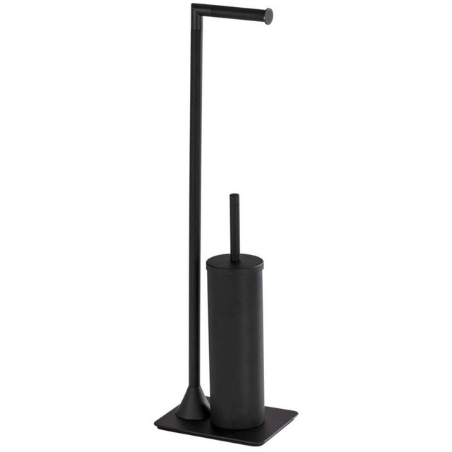 Perie de toaletă și suport pentru hartie HELLA, negru, WENKO