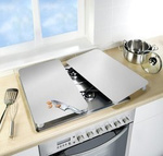 Plăci de sticlă pentru aragaz SILVER, 2 bucăți, WENKO, argintiu