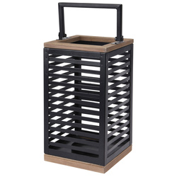 Felinar de gradina LOFT cu maner metalic, 15 x 15 x 28 cm