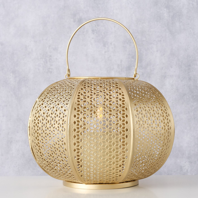 Felinar oriental Selim, 23 cm, auriu