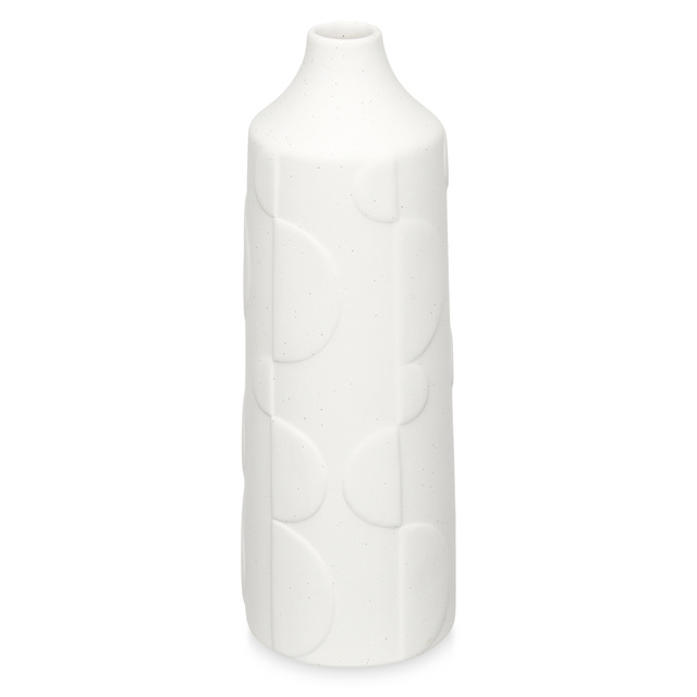 Vaza ceramica CIRCLE, alba, 30 cm