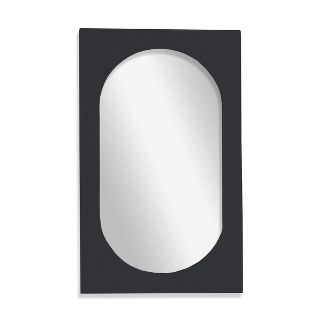 Oglinda ovala cu rama groasa, 43 x 73 cm, MOKA