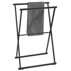 Cuier pliabil pentru prosoape si pentru haine LAVA negru, Wenko