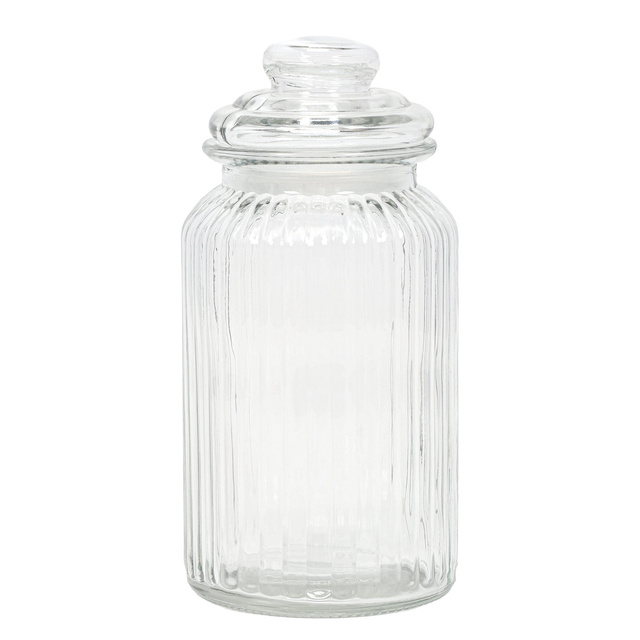 Borcan cu nervuri cu capac etanș, 1000 ml