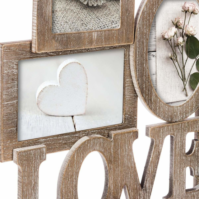 Rama foto LOVE cu spațiu pentru 6 fotografii